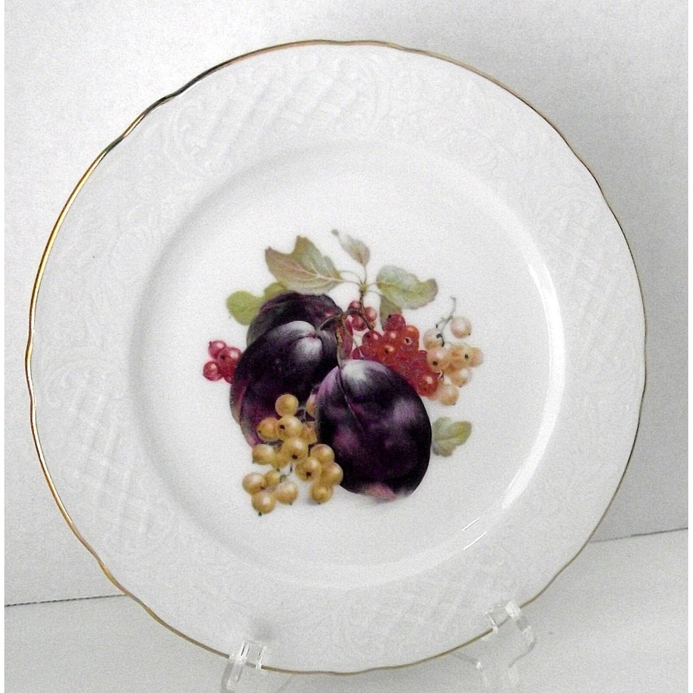 Bavaria Plate Berries Golden Crown Salad E&R Lunch Plums Germany Orchard 8 Bread